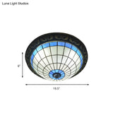Rustic Stained Glass Sunflower Ceiling Light In Multicolor Options For Dining Room Tiffany Décor