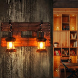 Rustic Wood Lantern Chandelier For Restaurant Ceiling Lighting 2 /