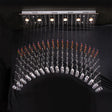 Satin Nickel Crystal Flush Mount Lighting - Perfect For Dining Room