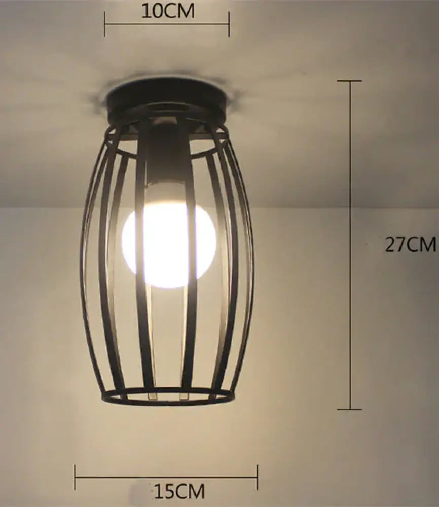 Scarlett Vintage Industrial Iron Cage Led Ceiling Lights 16 Ceiling