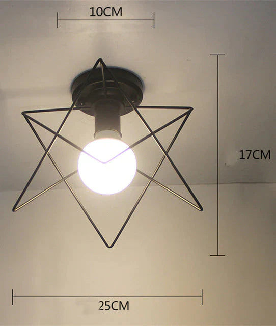 Scarlett Vintage Industrial Iron Cage Led Ceiling Lights Ceiling