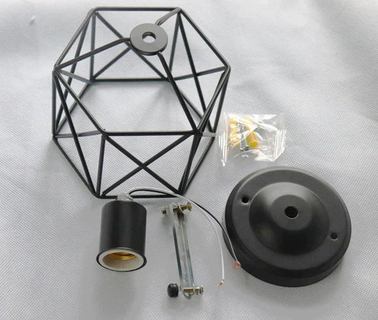 Scarlett Vintage Industrial Iron Cage Led Ceiling Lights Ceiling