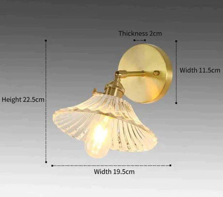 Sherri - Retro Copper Flower | Wall Lamp