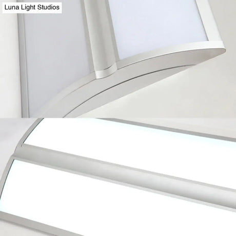 Silver Led Bedroom Flush Light Fixture