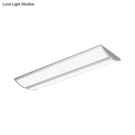 Silver Led Bedroom Flush Light Fixture