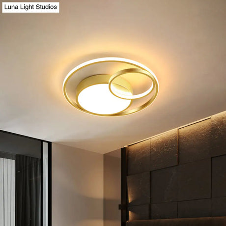 Simple Acrylic Led Ceiling Light Fixture - Circular Flush Mount Lamp For Dorm Room’