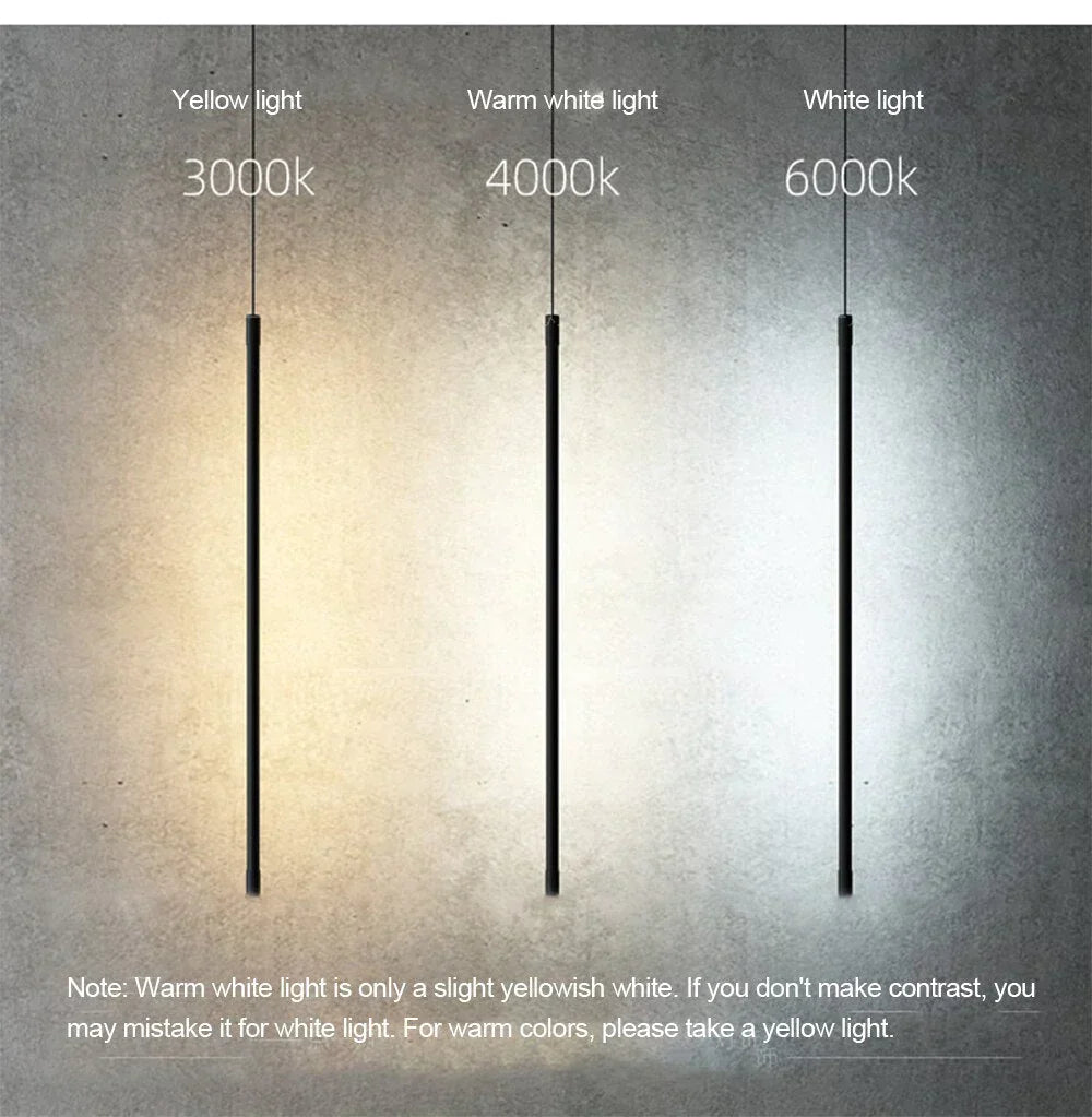 Simple Line Pendant Lights Hanging Lamp Lighting Restaurant Bar Hall Light Creative Geometry Lines