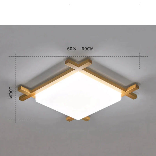 Simple Modern Corridor Corridor Square Log LED Living Room Lamps As show / Large / White light Ceiling