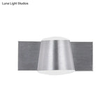 Simple Silver Wall Sconce With Tapered Design And Warm/White Light - 1/2/3 Heads