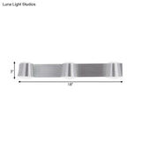 Simple Silver Wall Sconce With Tapered Design And Warm/White Light - 1/2/3 Heads