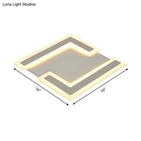Simple Style Double 7 - Shape Led Ceiling Light - Warm/White