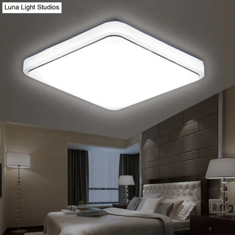 Simplicity Acrylic Ceiling Flush Mount Light For Living Room - Square Design