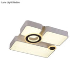 Simplicity Acrylic Led Ceiling Light - White 3 Color Options 24.5’/35.5’/43’ Sizes