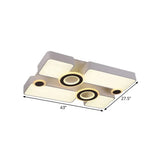 Simplicity Acrylic Led Ceiling Light - White 3 Color Options 24.5/35.5/43 Sizes