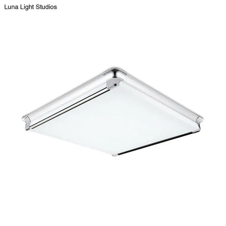 Simplicity Acrylic Led Flush Ceiling Light - Rectangular Design Wide 16.5’/24.5’/25.5’ Ideal