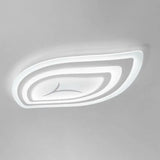 Simplicity Acrylic Living Room Led Flush Mount Ceiling Light In White / 14’