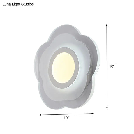 Simplicity Flush Wall Sconce: Bedroom Led Light Kit In Warm/White