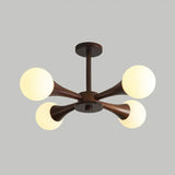Simplicity Opal Glass Ball Pendant Light For Dining Room Ceiling 4 / Dark Coffee