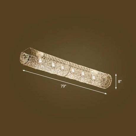 Simplicity Rattan Flush Mount Ceiling Light - Cylindrical Restaurant Lighting 6 / White