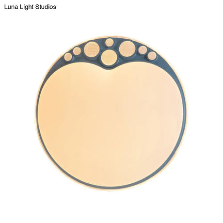 Sky Blue Apple Ceiling Lamp With Led Light In Warm/White/3 Colors