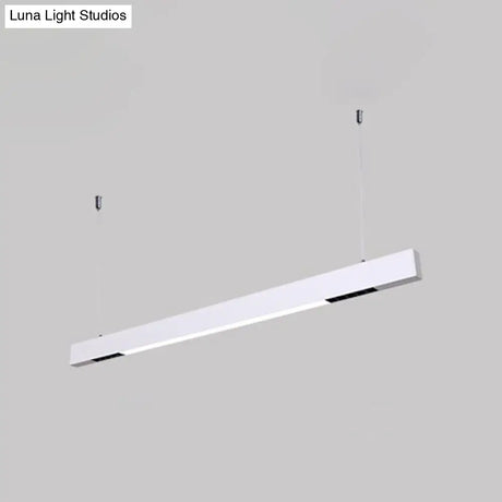 Sleek Acrylic Bar Pendant Light Kit with LED Suspension - Ideal Minimalist Lighting Solution for Offices
