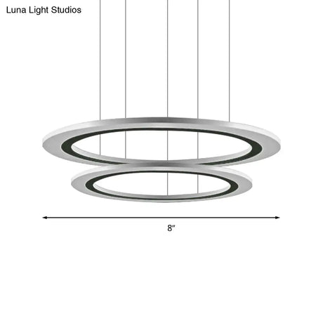 Sleek Acrylic Led Chandelier Pendant Light With Diy Design - Warm/White Ideal For Living Room