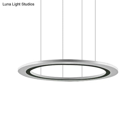 Sleek Acrylic Led Chandelier Pendant Light With Diy Design - Warm/White Ideal For Living Room