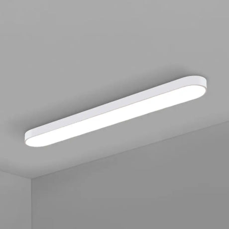 Sleek Aluminum Led Flush Mount Lamp: Elliptical Design For Minimalistic Meeting Rooms White / 48’