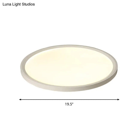 Sleek And Modern Acrylic Led Flush Mount Ceiling Light Fixture In Warm/White Multiple Sizes