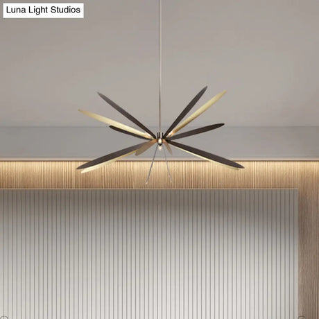 Sleek Black Dragonfly 6-Bulb Ceiling Chandelier - Simplicity & Elegance Combined!