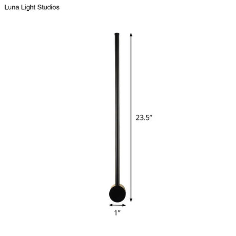 Sleek Black Iron Wall Light Fixture - Needle Sword Design 23.5/31.5 Inches High Led Sconce For