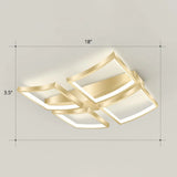 Sleek Curved Frame Flush Mount Led Ceiling Light For Modern Living Spaces Black / 18’ Remote