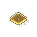 Sleek Geometric Led Ceiling Light - Minimalist Metal Flush Mount Fixture For Corridors Gold /
