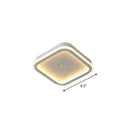 Sleek Geometric Led Ceiling Light - Minimalist Metal Flush Mount Fixture For Corridors White /