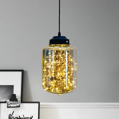Sleek Geometric Led Pendant Light Suspension Fixture With Clear Glass For A Stunning Bedroom