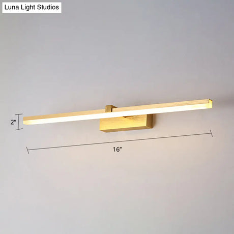 Sleek Gold Vanity Light Fixture Modern Metal Led Bath Lighting For Bathroom