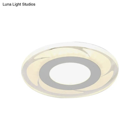 Sleek Led Ceiling Light With Acrylic Shade For Narrow Spaces