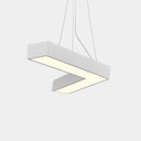 Sleek Metal V - Shaped Led Flush Mount Ceiling Light For Reception Room White / 14’ Warm