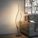 Sleek Metallic Branch Floor Reading Lamp - Modern Led Standing Light For Study Room Black