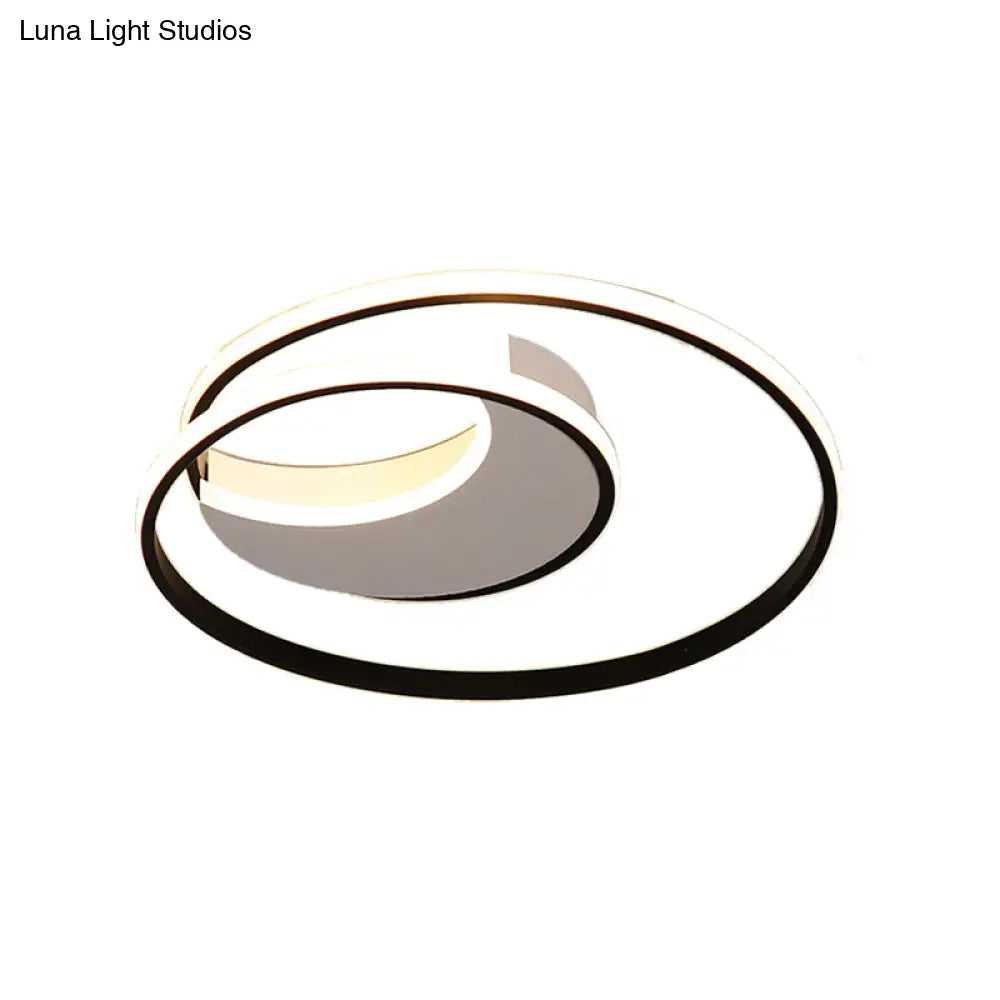 Sleek Spiral Flush Mount Ceiling Light With Simple Acrylic Design - Led 16’/19.5’/23.5’ Wide