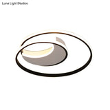Sleek Spiral Flush Mount Ceiling Light With Simple Acrylic Design - Led 16’/19.5’/23.5’ Wide