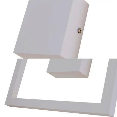 Sleek Square Led Wall Sconce For Bedroom - Warm/White Acrylic Light Fixture In Black/White