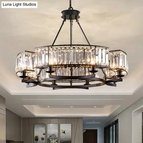 Sleek Tri-Prism Crystal Pendant Light for Your Living Room