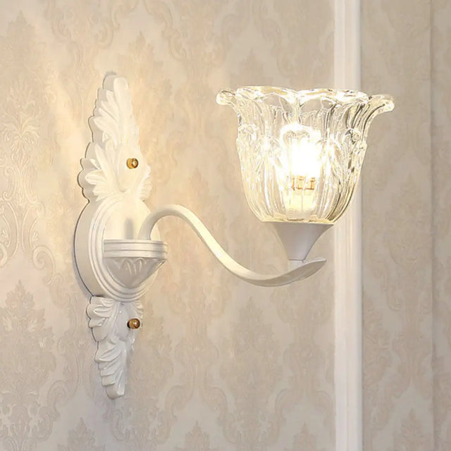 Sleek White Pendant Light Kit: Clear Crystal Flower Ceiling Chandelier For Dining Room 1 /