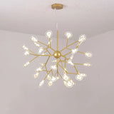 Sputnik Firefly Led Suspension Light - Acrylic Bedroom Chandelier Lighting 36 / Gold