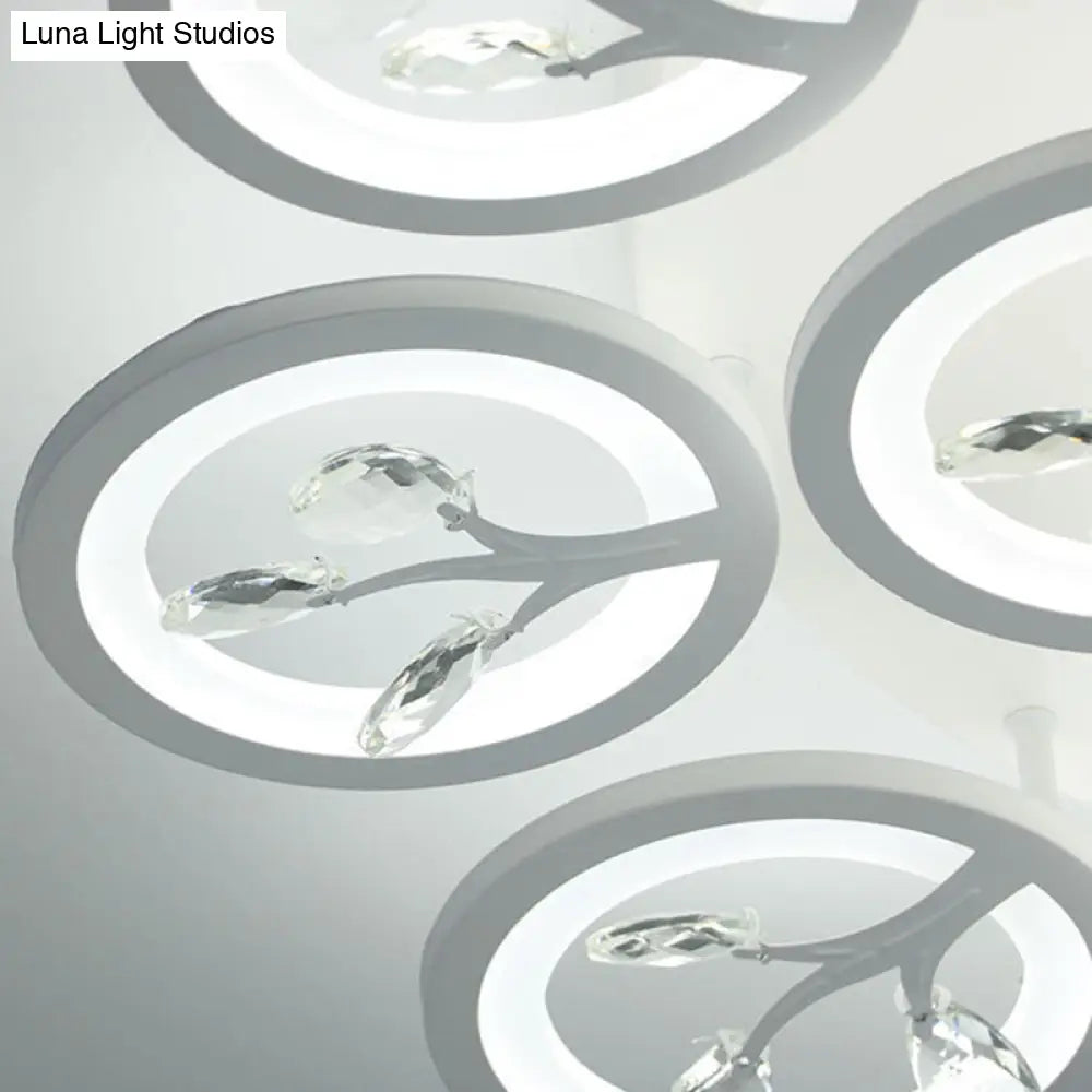Sputnik Living Room Flush Mount Lamp - Simple Acrylic Light Fixture With Multiple Lighting Options
