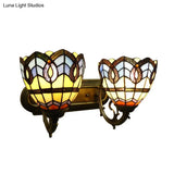 Stained Glass Vintage Wall Sconce Lamp Fixture For Bedroom Lighting