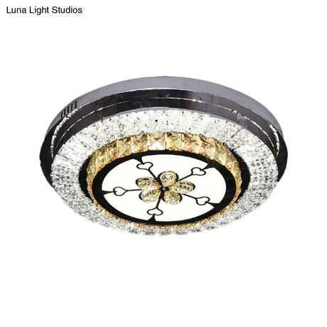 Stainless Steel Led Crystal Ceiling Lamp With Modern Design And Pattern Options