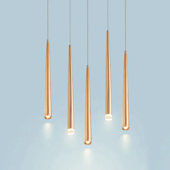 Starletts - Led Cone Pendant Light Gold