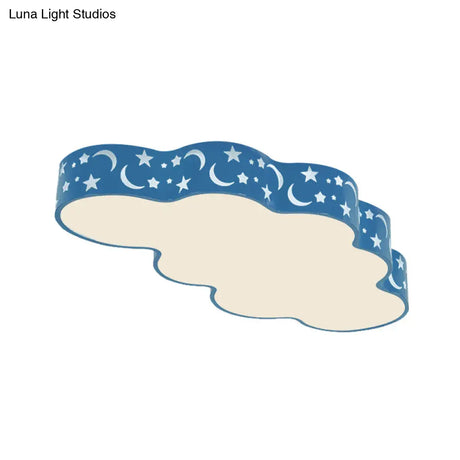 Starry Cloud Acrylic Kids Ceiling Lamp - Modern Flush Mount For Child’s Bedroom
